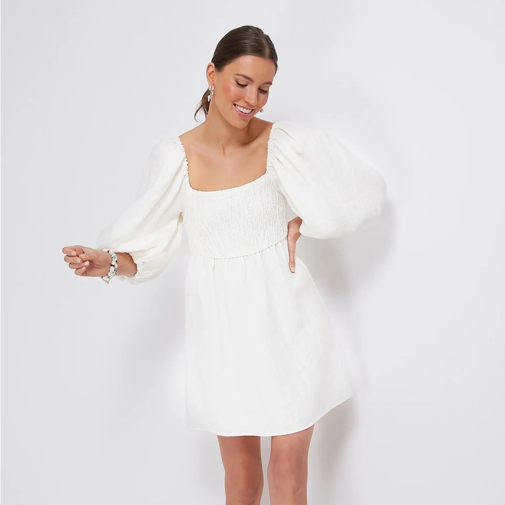 Tuckernuck White Puff Sleeve Dress